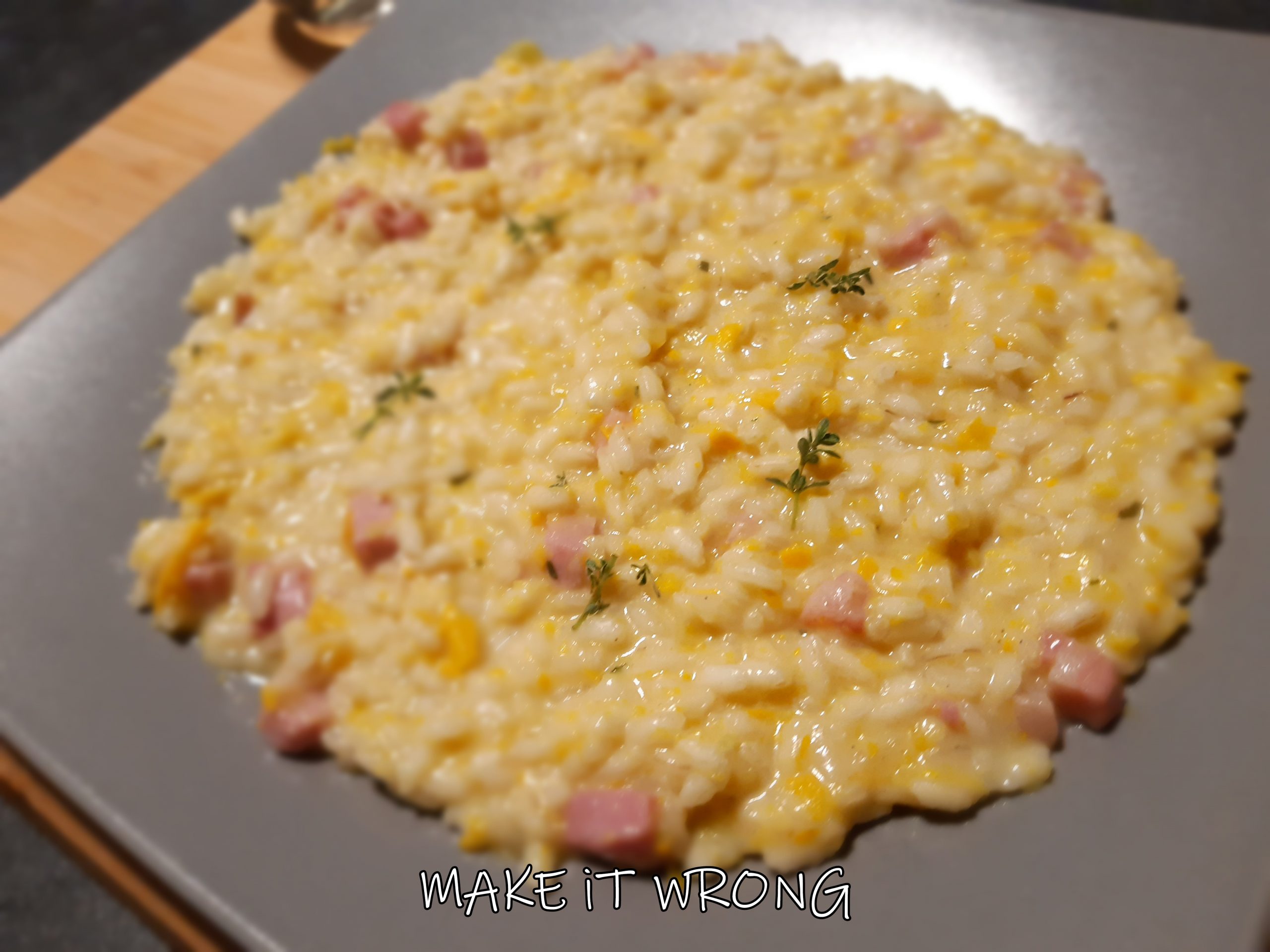 Risotto zucchina gialla e pancetta