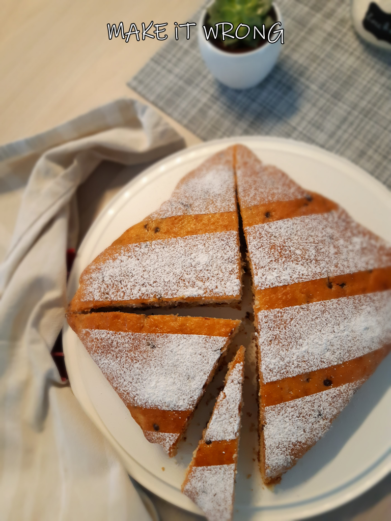 Torta pere e gocce di cioccolato