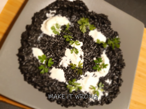 Risotto nero di seppia e stracciatella