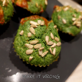 Muffin salati agli spinaci