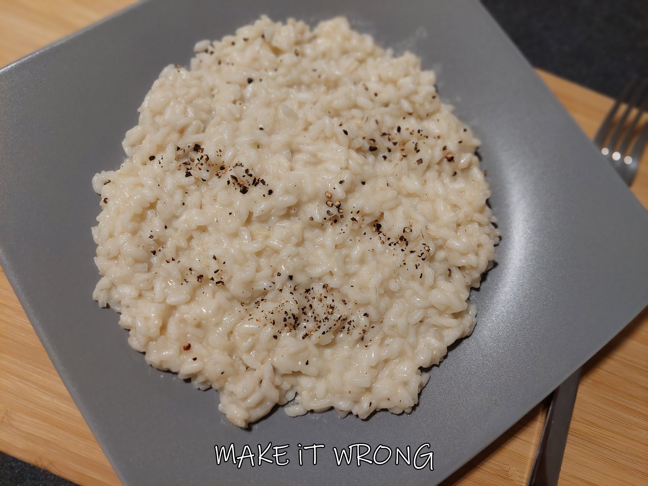 Risotto cacio e pepe