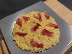 Risotto zucca e speck