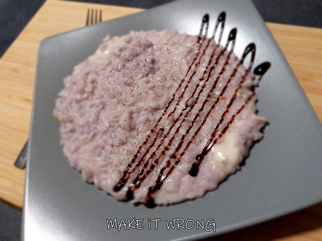 Risotto al cavolfiore viola e taleggio