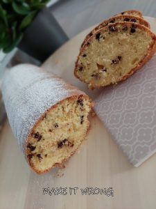 Plumcake panna e gocce di cioccolato