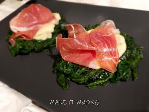 Medaglioni spinaci con prosciutto crudo