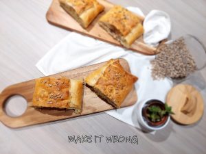 Strudel con crema di carciofi e tonno