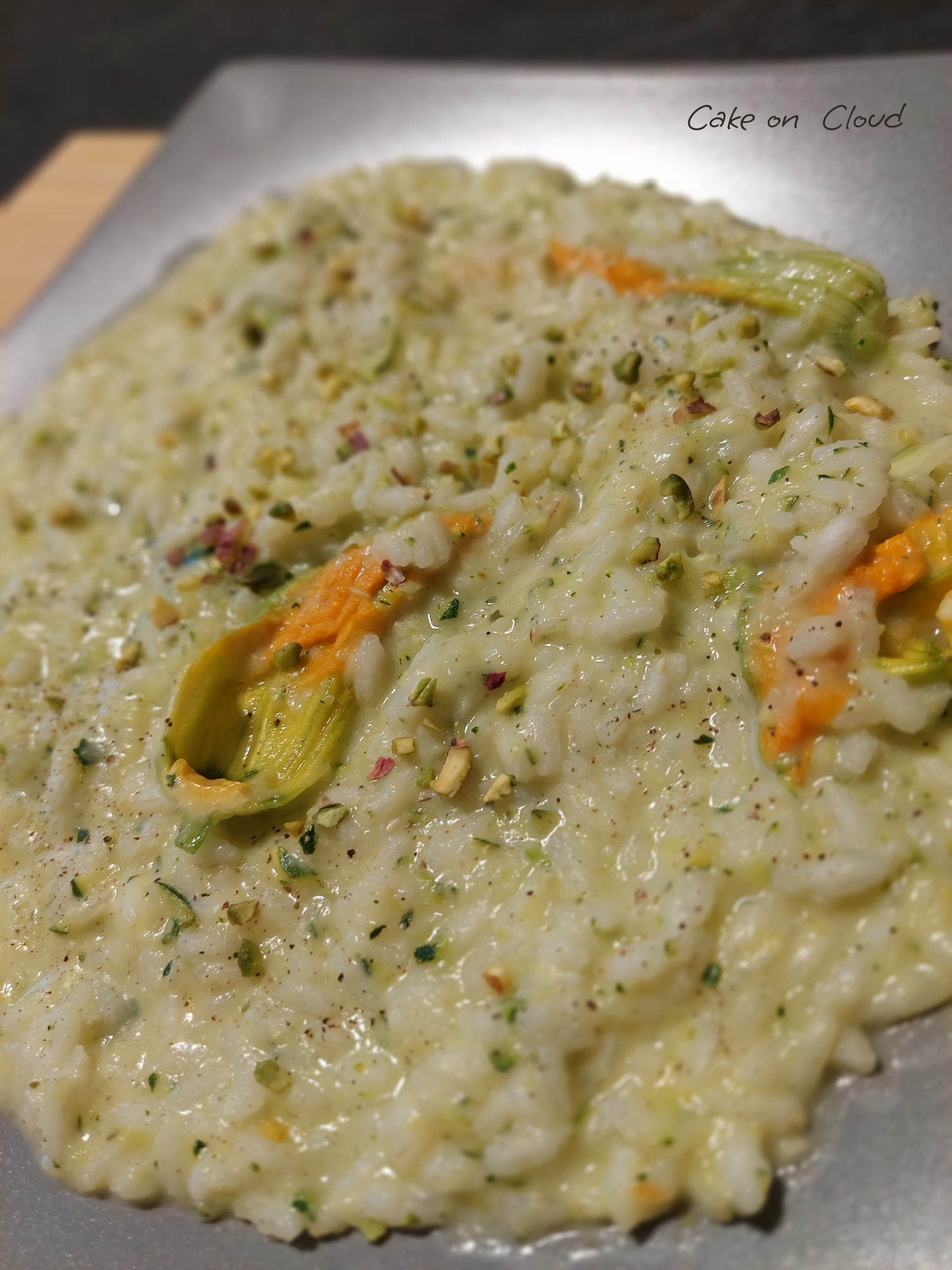 Risotto fiori di zucca e zucchine