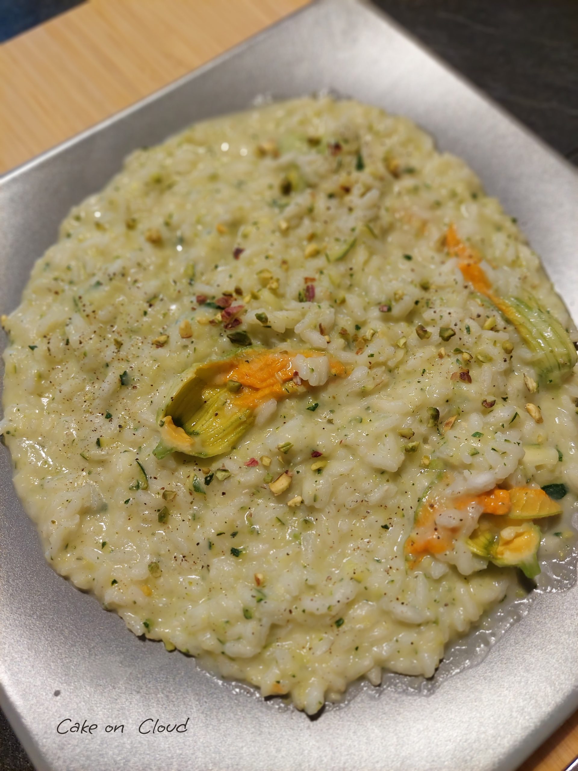 Risotto fiori di zucca e zucchine