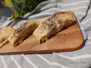 Strudel zucchine gialle e prosciutto cotto