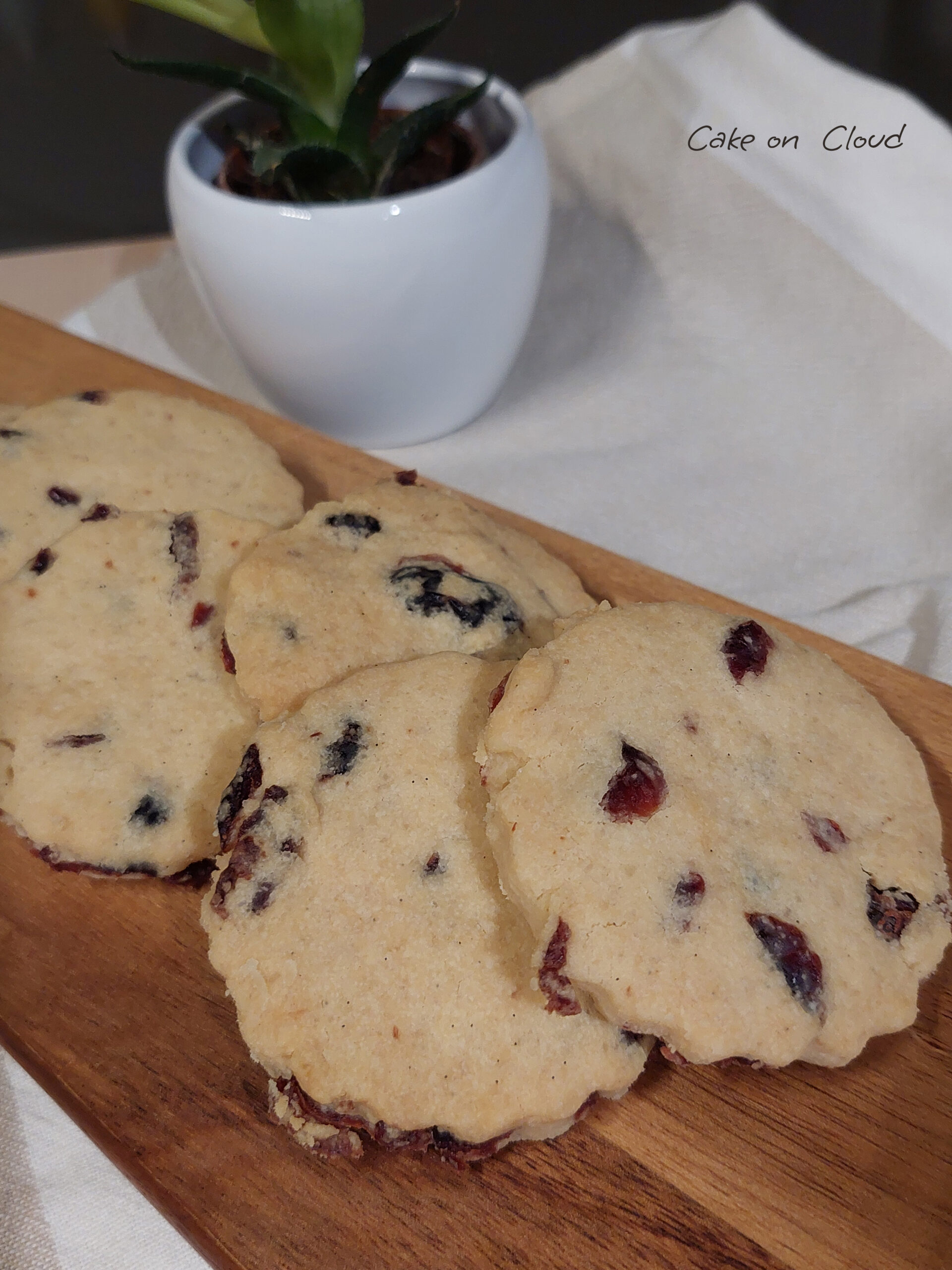 Biscotti sablè ai mirtilli rossi