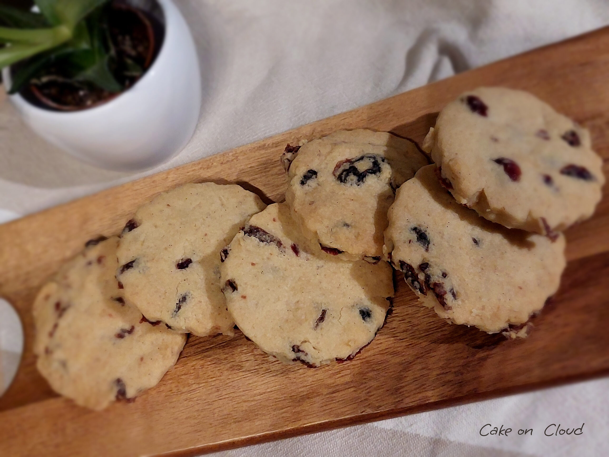 Biscotti sablè ai mirtilli rossi