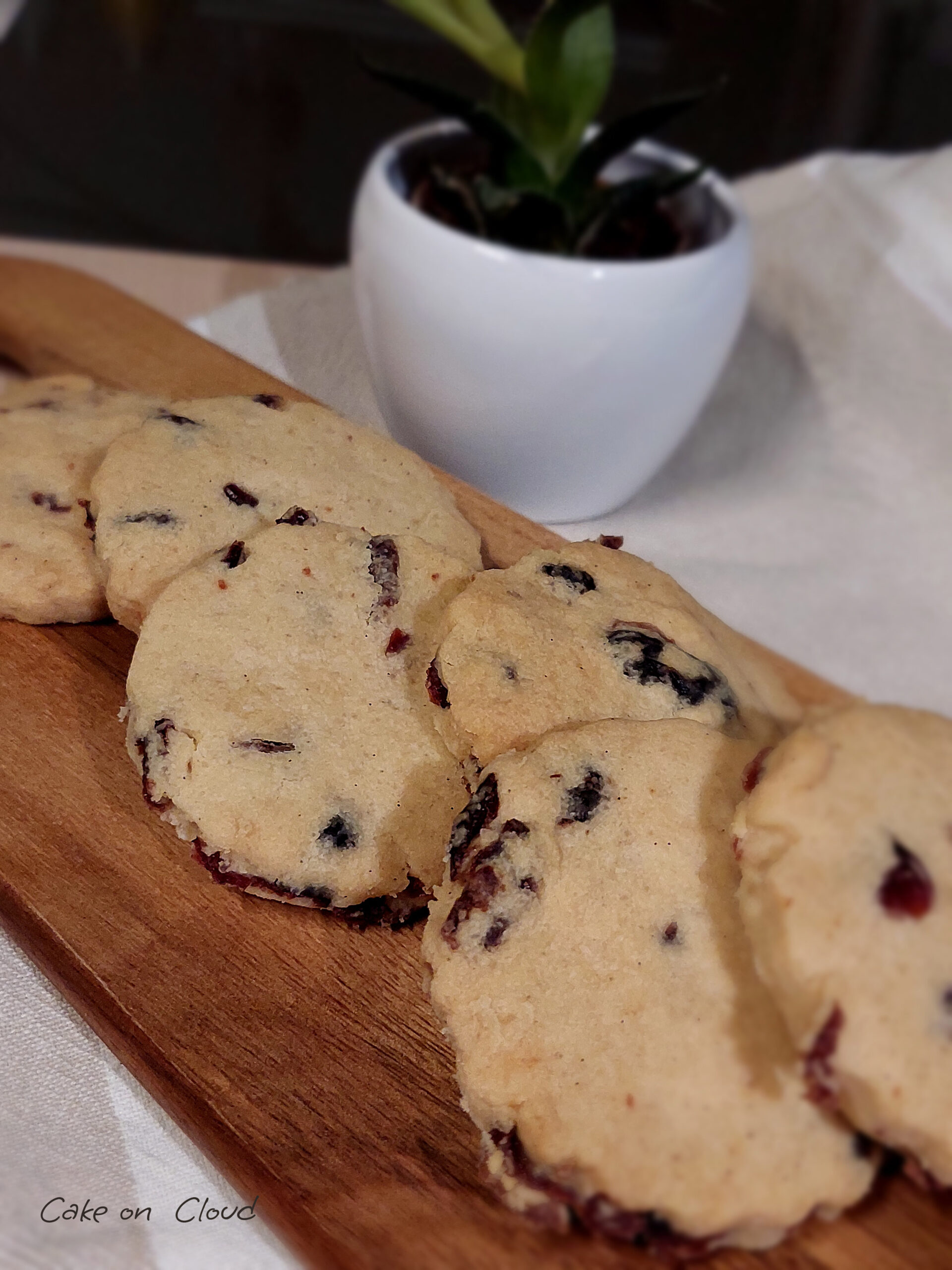 Biscotti sablè ai mirtilli rossi