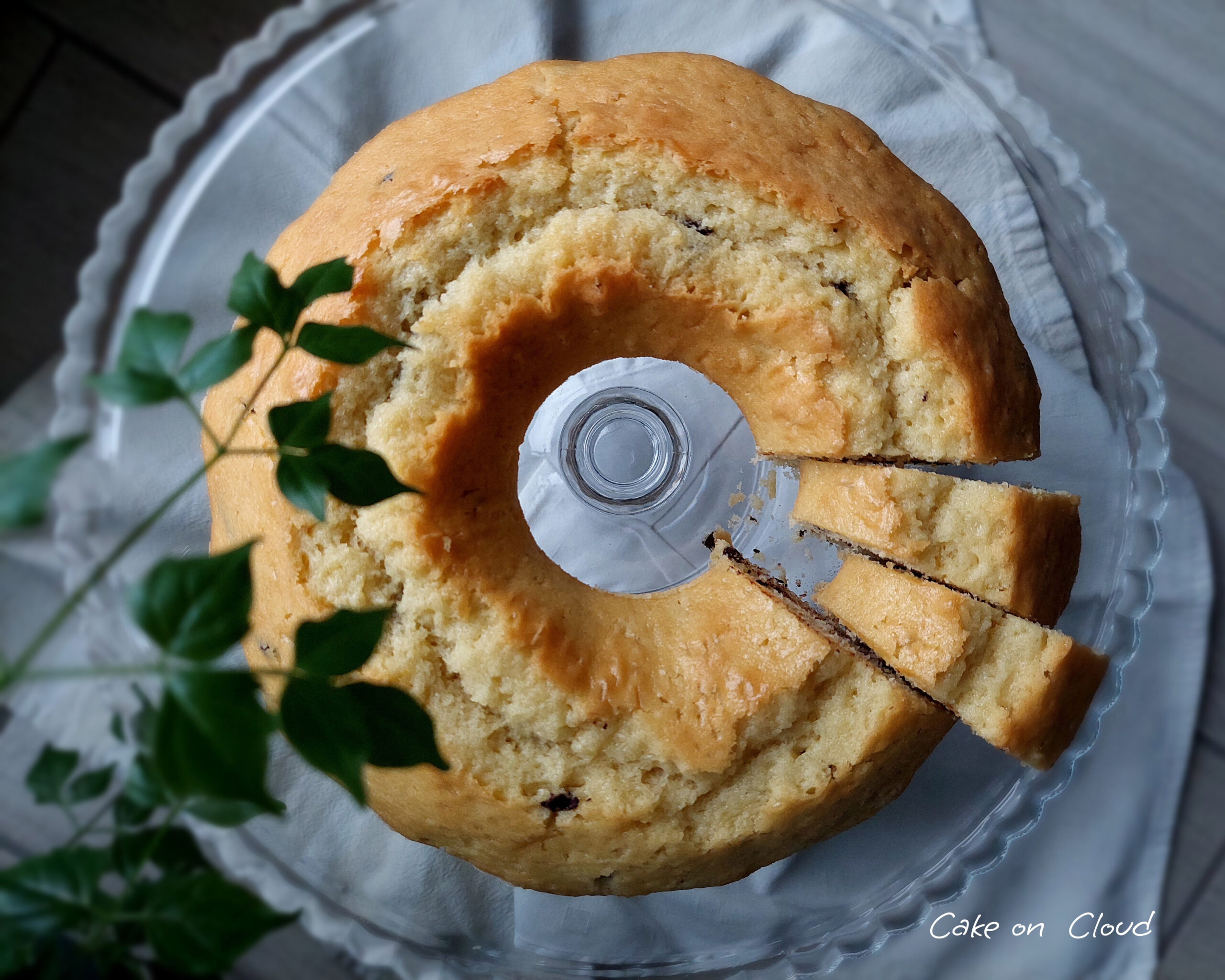 Ciambella al latte di cocco e gocce cioccolato