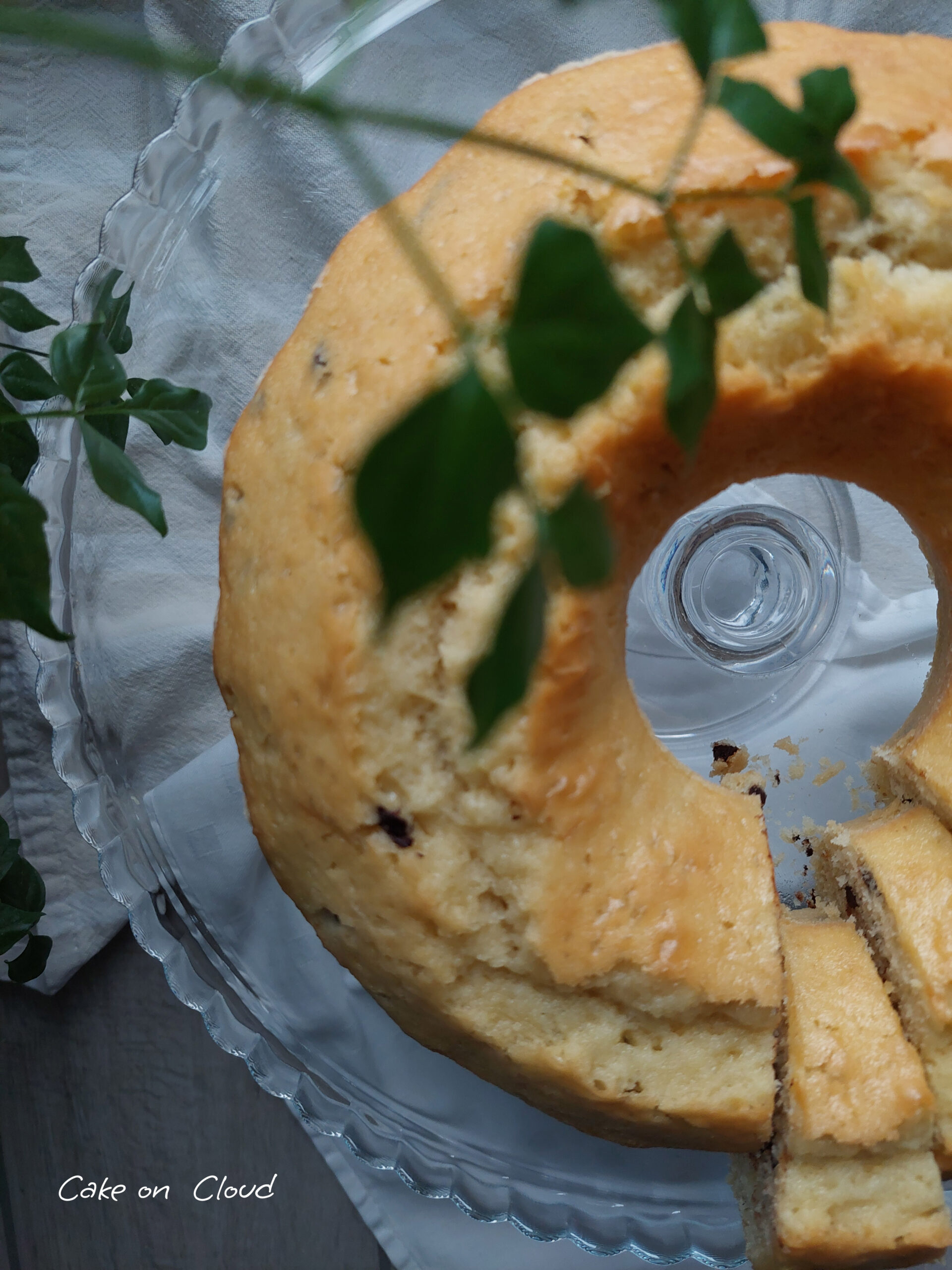 Ciambella al latte di cocco e gocce cioccolato