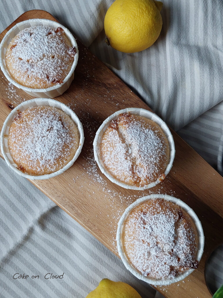 Muffin limone e gocce cioccoalto bianco - vegani