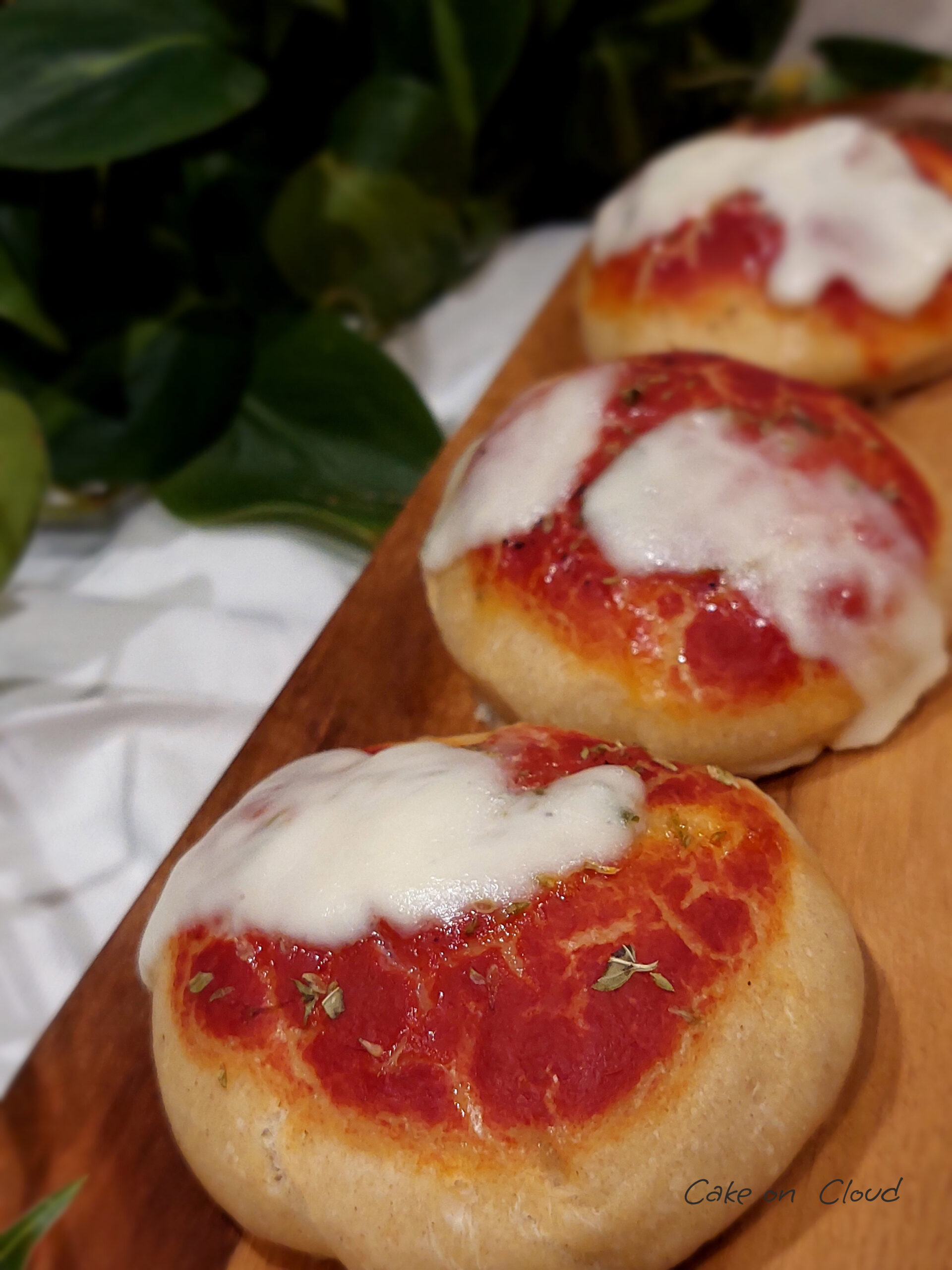 Pizzette soffici rosse