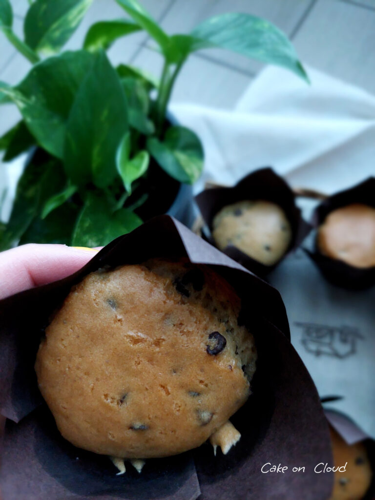 Muffin con gocce di cioccolato vegani