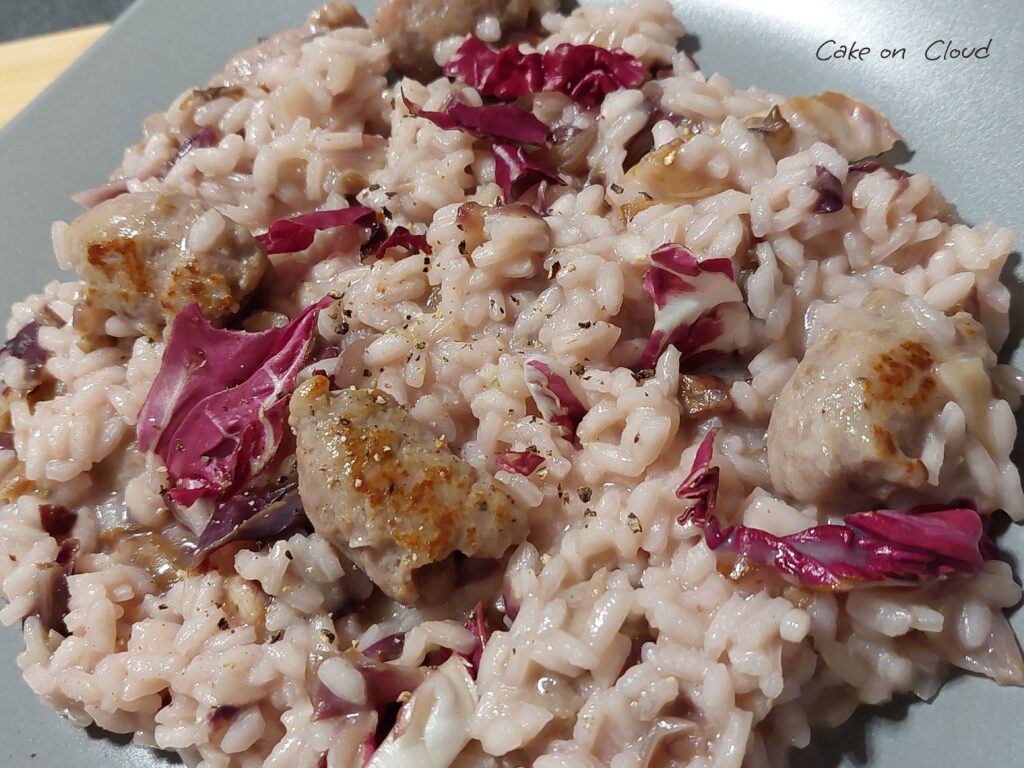 Risotto radicchio e salsiccia