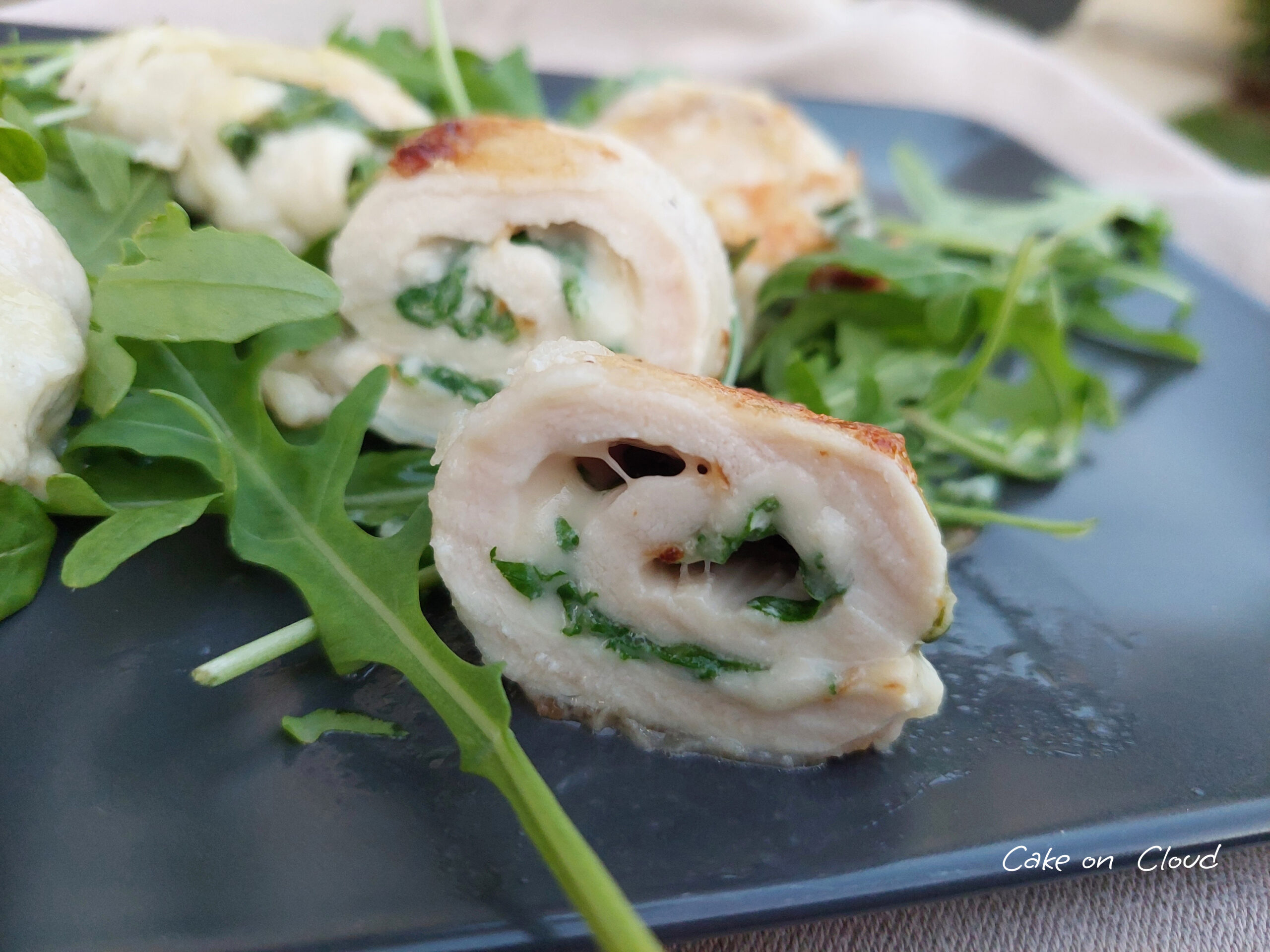 Involtini di pollo con rucola