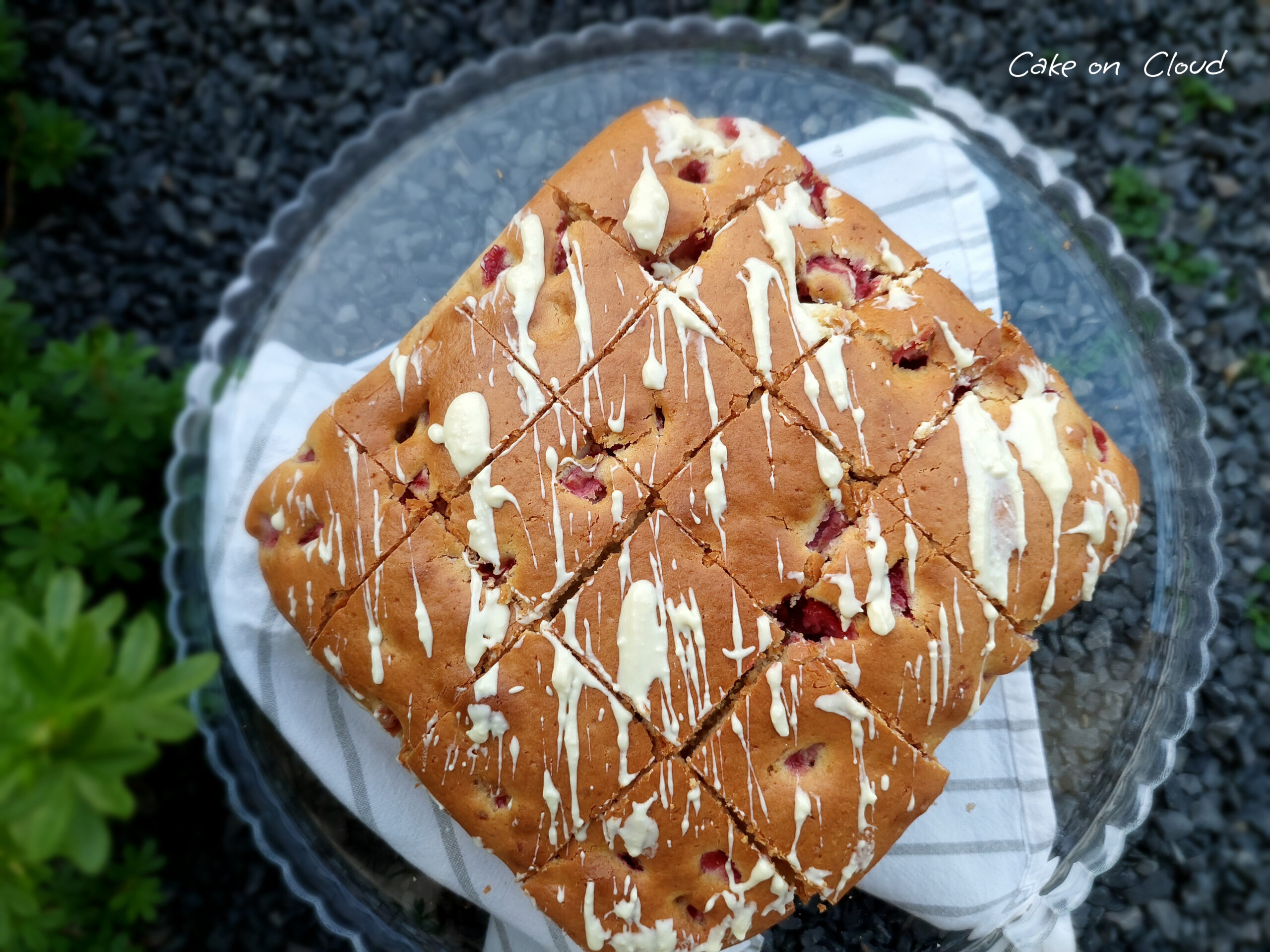 Quadrotti fragole e cioccolato bianco