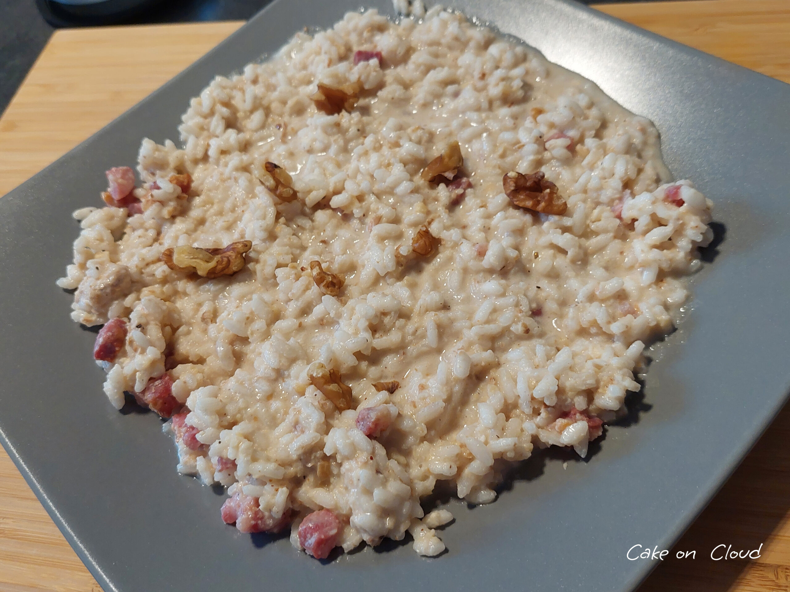 Risotto salsa di noci e guanciale