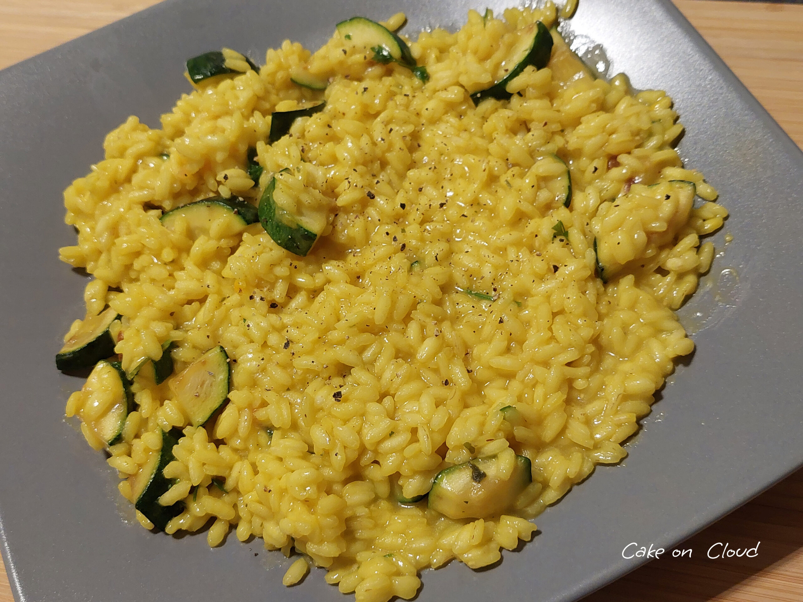 risotto zafferano e zucchine