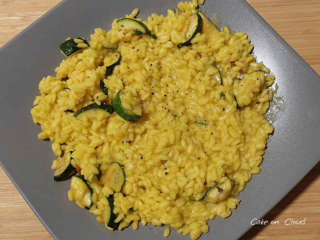 risotto zafferano e zucchine