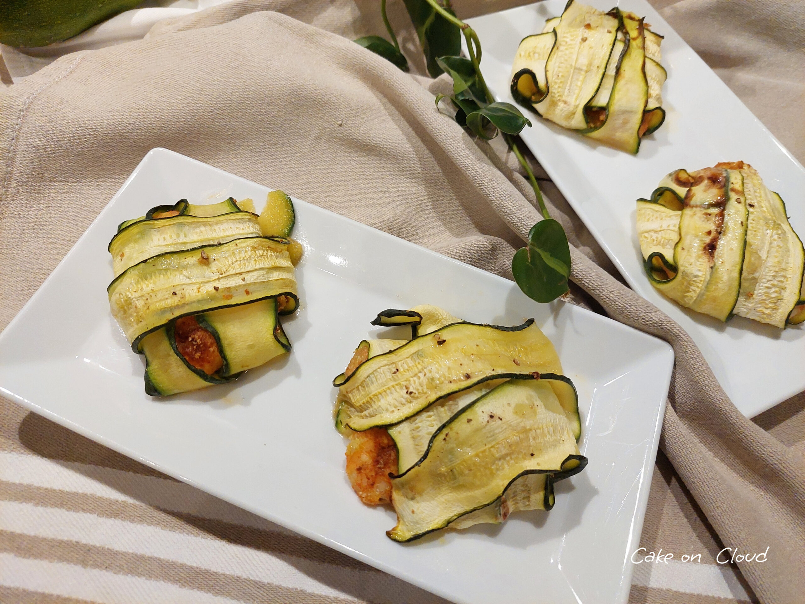 Fagottini di mazzancolle e zucchine