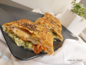 Strudel salmone e zucchine