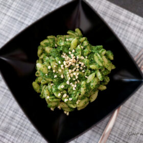 Pasta con pesto di rucola