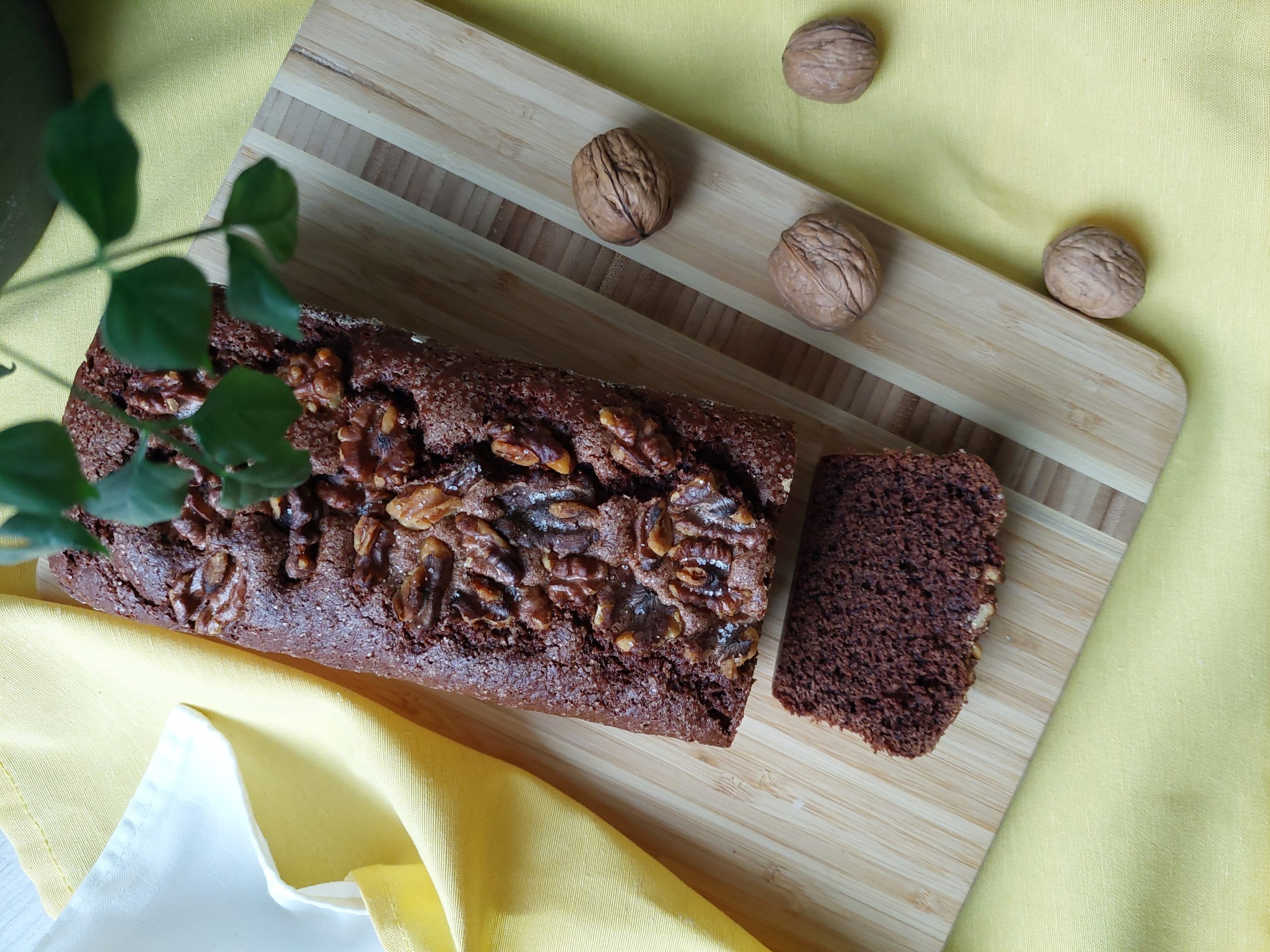 Plumcake al cioccolato e noci