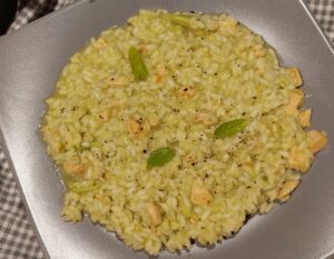 Risotto avocado e salmone