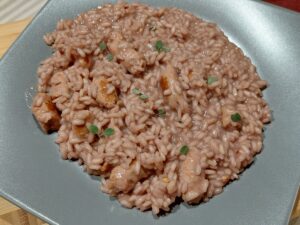 Risotto al Nebbiolo e salsiccia