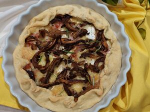 Torta salata funghi e brie