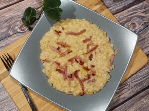 Risotto cavolfiore arancione e speck