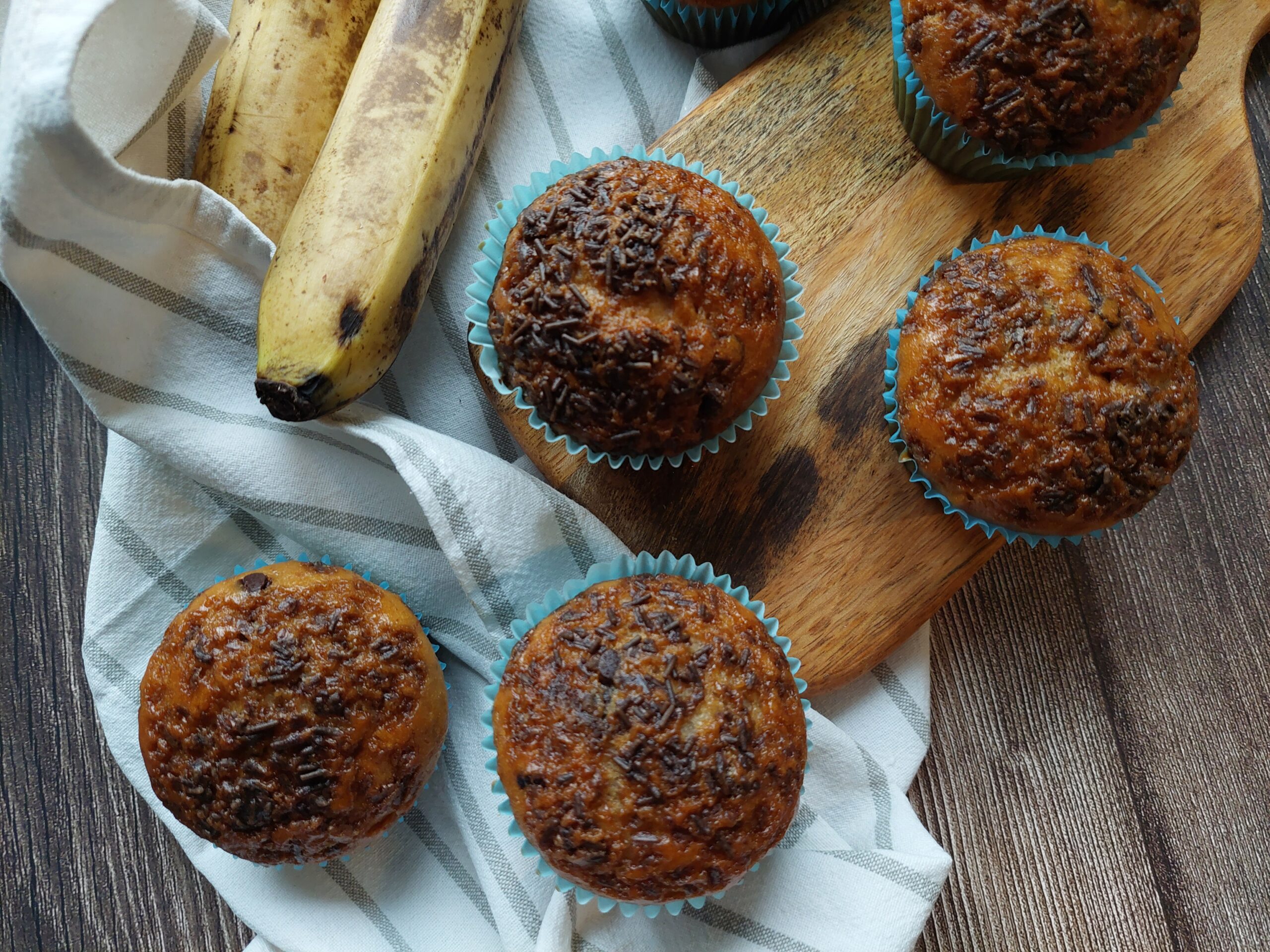 Muffin banana e gocce di cioccolato – vegani