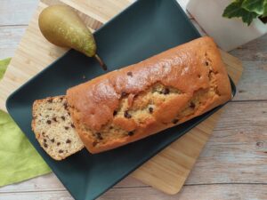 Plumcake pere e gocce cioccolato – vegan