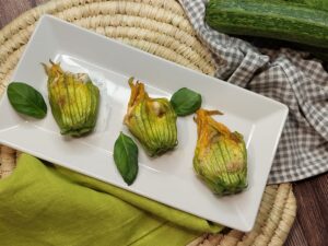 Fiori di zucca ripieni – vegetariani