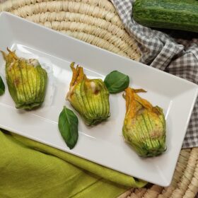 Fiori di zucca ripieni – vegetariani