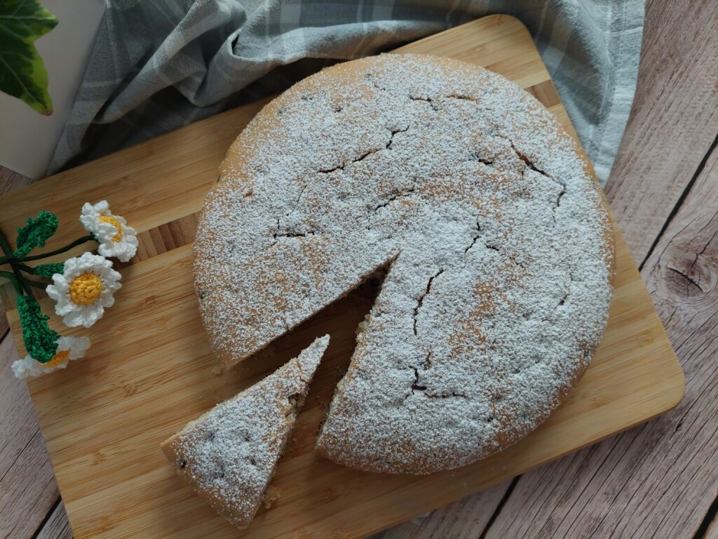 Torta all’acqua e gocce di cioccolato