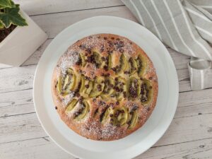 Torta kiwi e gocce di cioccolato