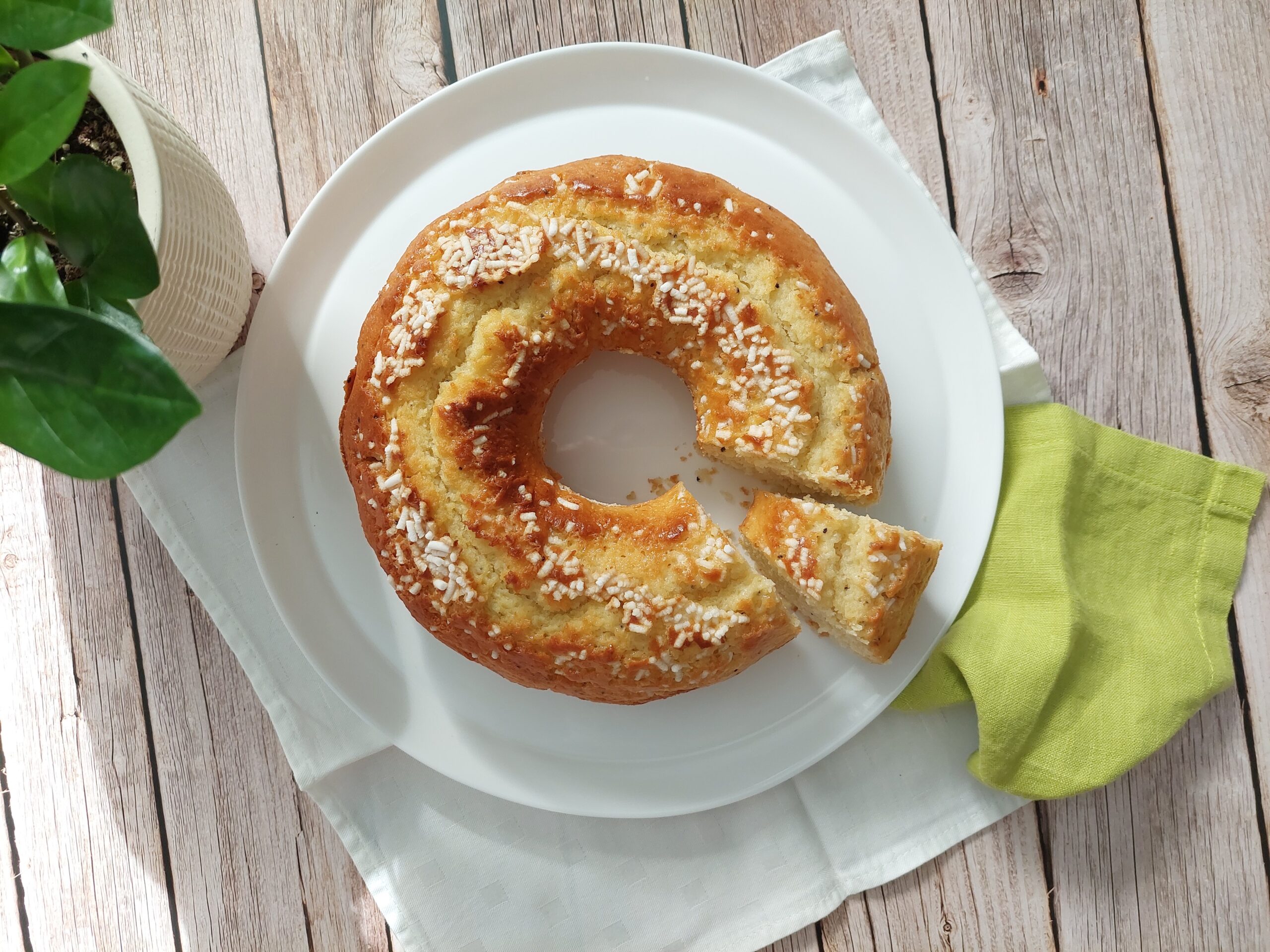 Ciambella kiwi e ricotta