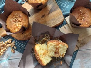 Muffin con cuore al caramello salato