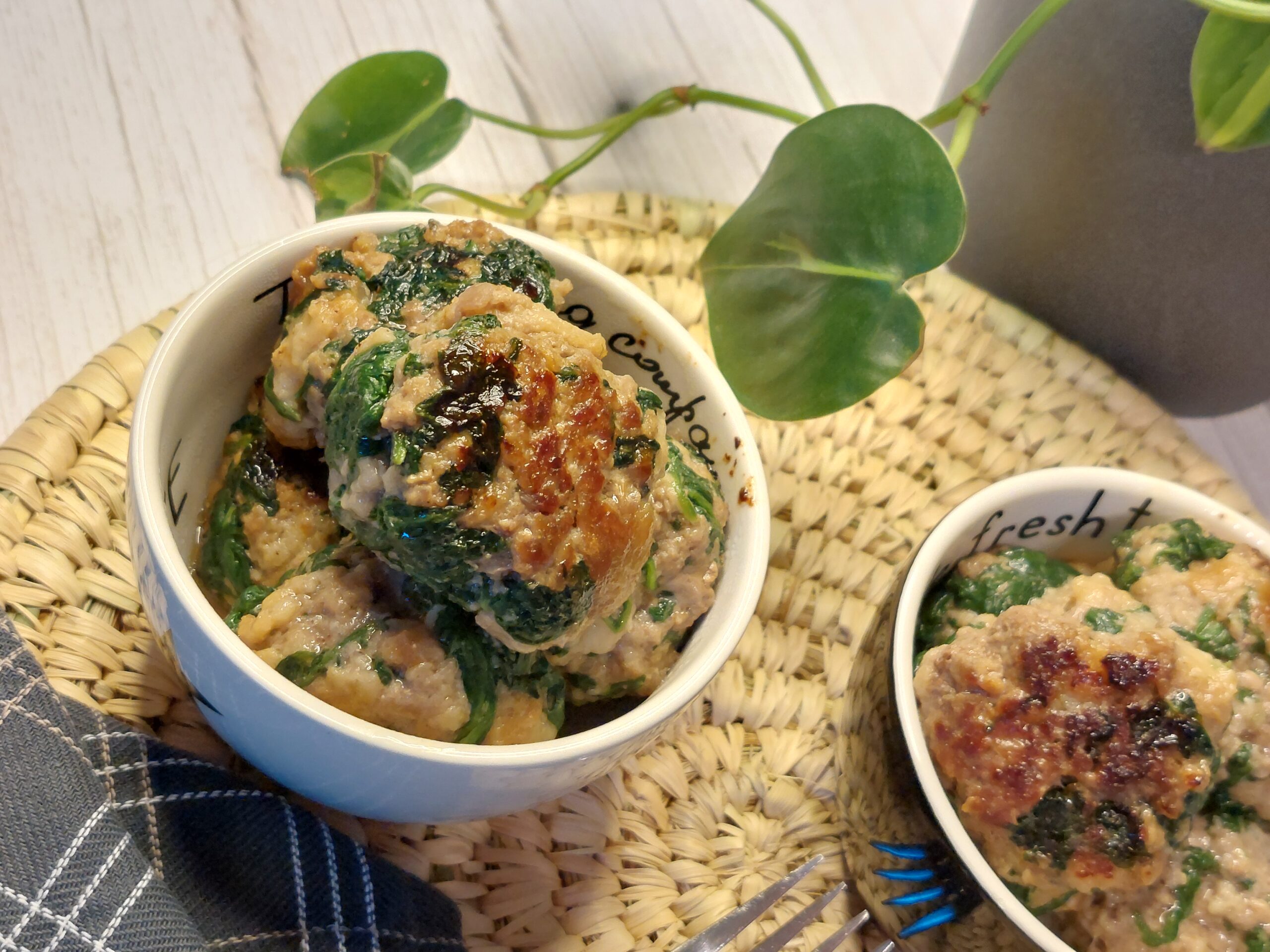 Polpette di carne e spinaci