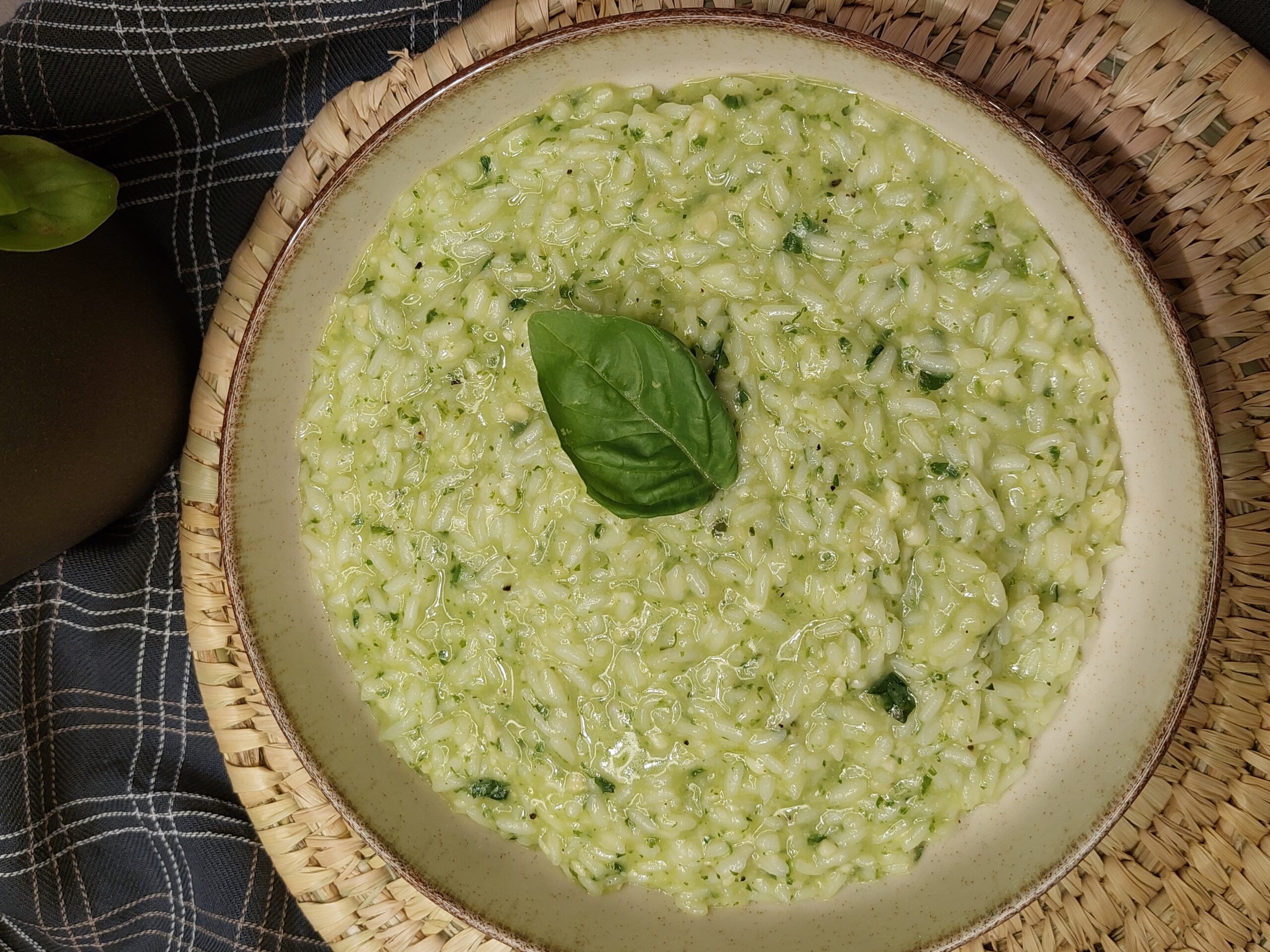 Risotto al pesto di basilico