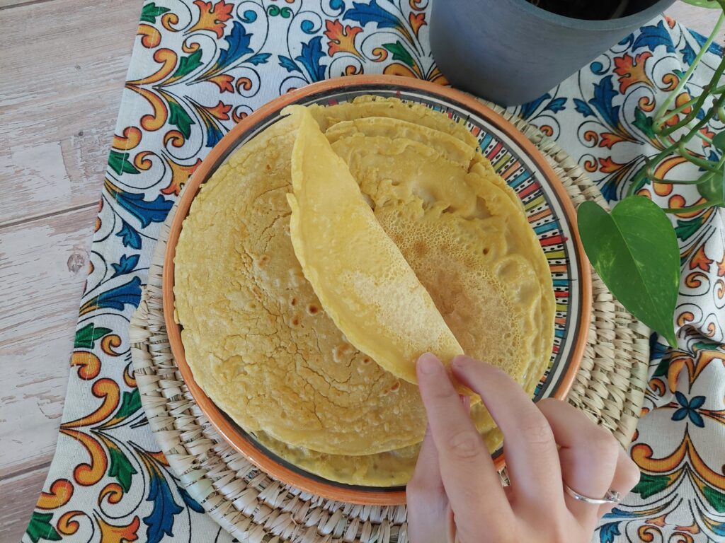 Crepes con farina di ceci