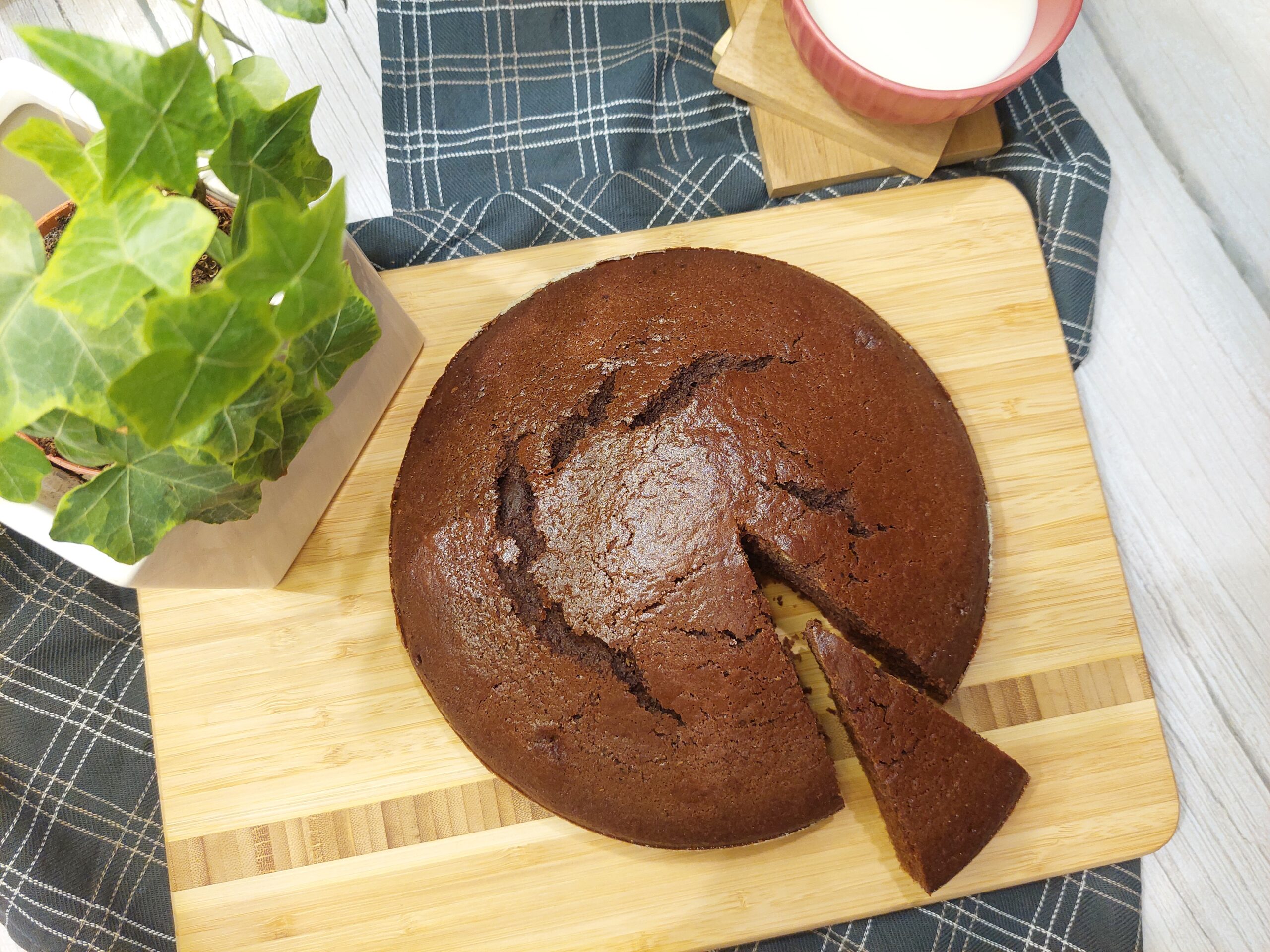 Torta al latte caldo al cacao