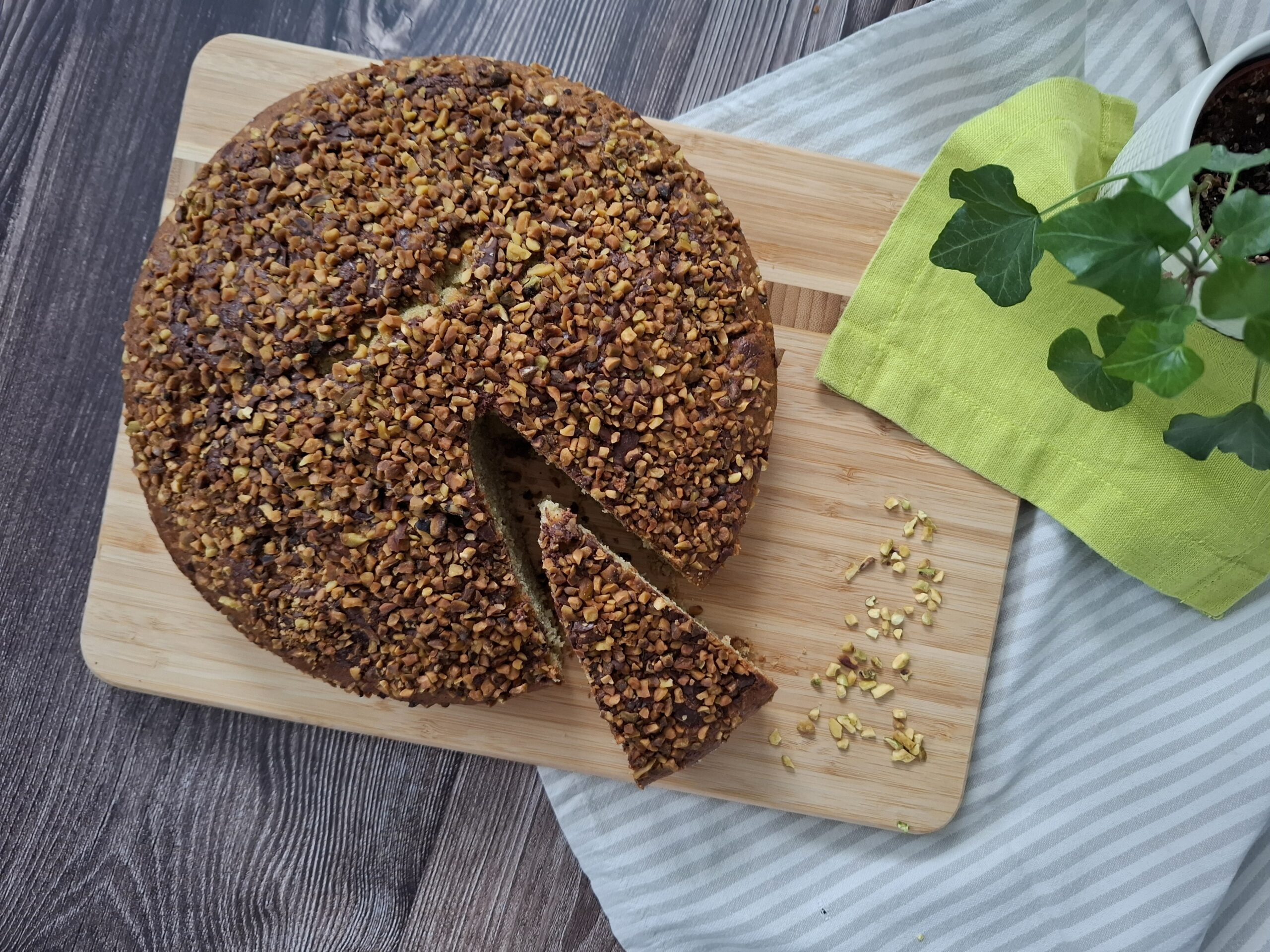 Torta pistacchio e cioccolato