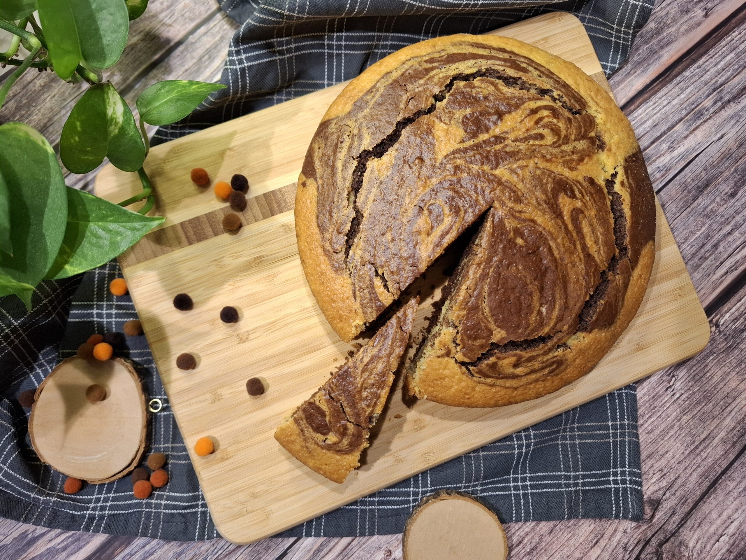 Torta Marmorizzata Carote e Cacao