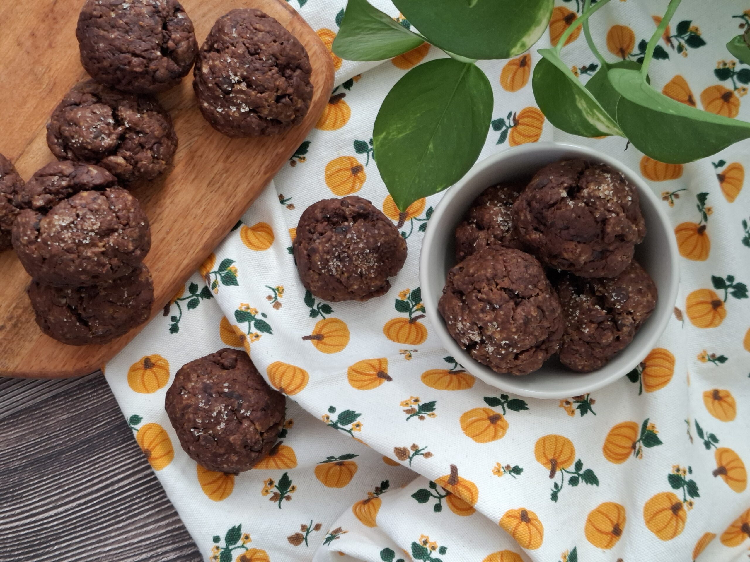 Biscotti zucca e cacao vegani